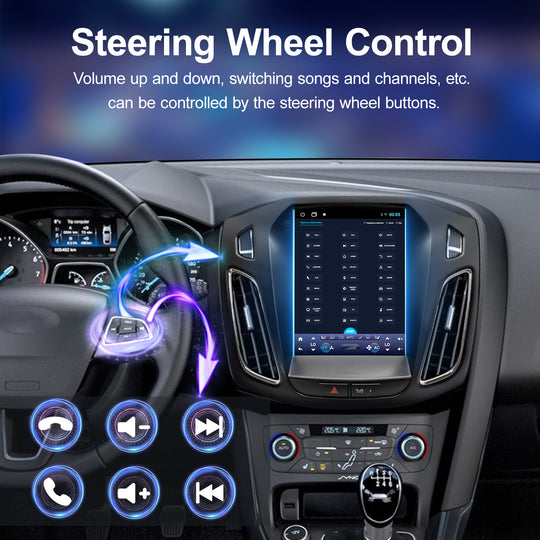 for Ford Focus 2012-2018 Tesla style car radio