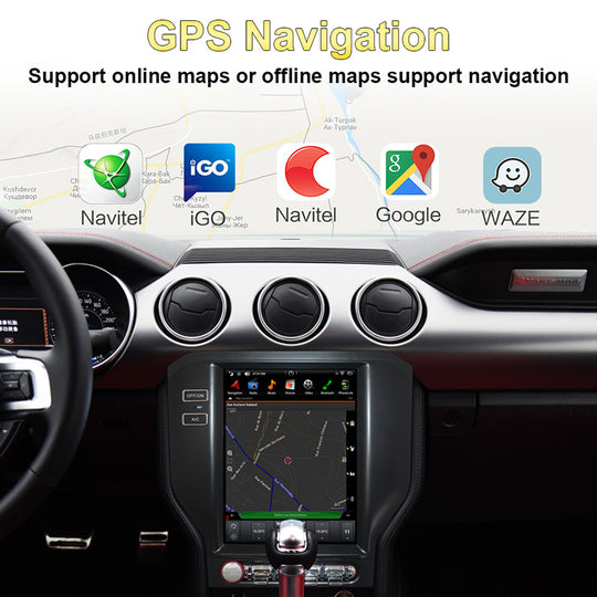 KSPIV | 10.4" Car Radio | Ford Mustang 2015- | GPS Navigation |Tesla Vertical Screen