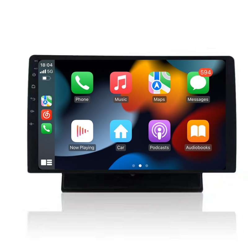 Android10 Universal 1Din Manual-Rotary Car Multimedia Player Stereo 4G/ WIFI 10.2 Inch Touch Screen Carplay Radio GPS Navigation