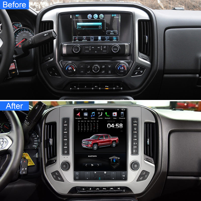 Kspiv | 12.1'' | Car Multimedia Player | GMC Sierra VIA Vtrux Truck 2014-/Chevrolet Silverado LD 2014-|  Middle Level