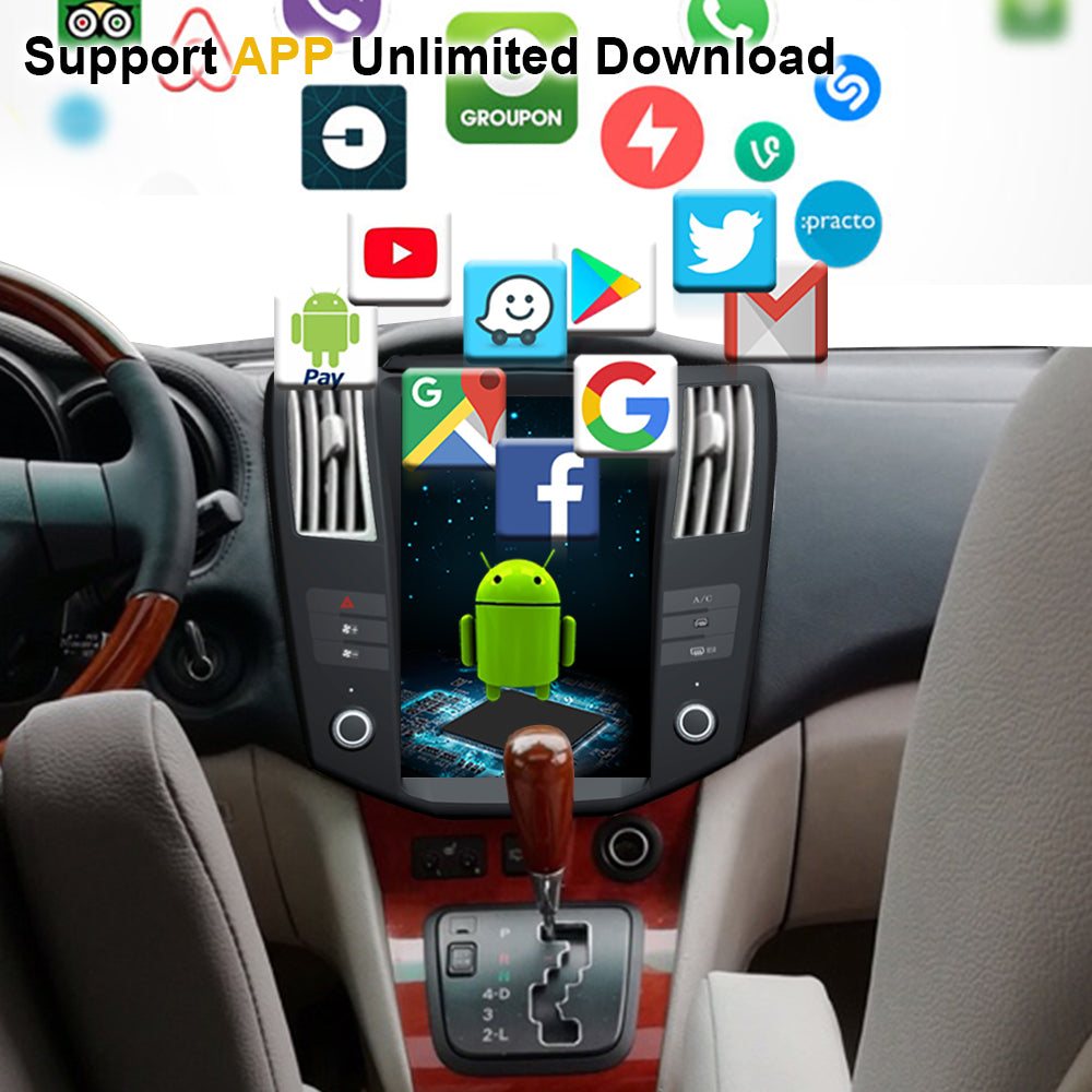KSPIV | Lexus RX300 RX330 RX350 RX400H | 12.1 inch Tesla Style Screen | Car Radio | 2004-2008