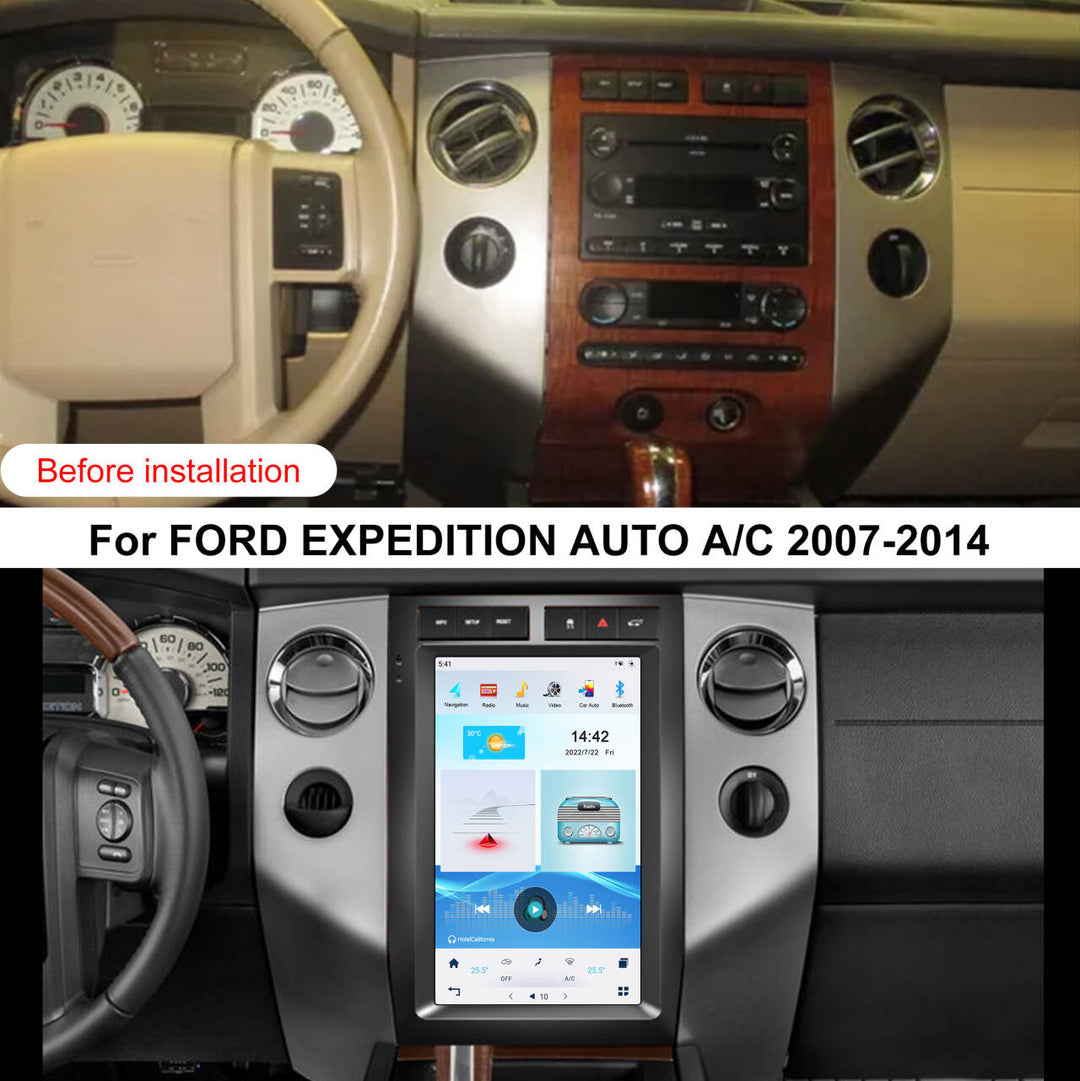 KSPIV | FORD EXPEDITION | Car Stereo Radio | AUTO A/C | 2007-2014 | Android 13