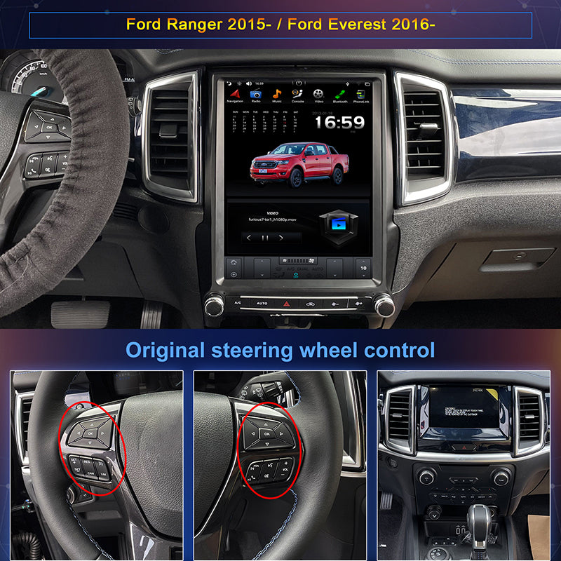 KSPIV  | 12.1 inch | Ford Ranger 2015-2020 | Android Car Stereo | Tesla Screen Head Unit