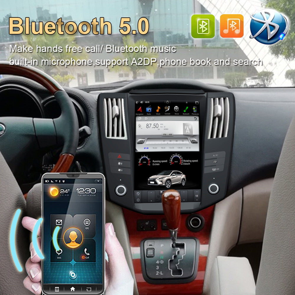 KSPIV | Lexus RX300 RX330 RX350 RX400H | 12.1 inch Tesla Style Screen | Car Radio | 2004-2008