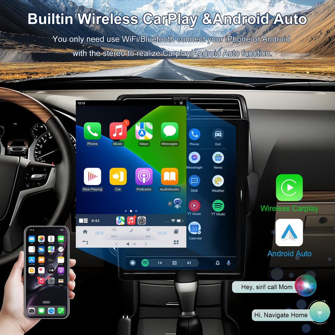 TOYOTA PRADO | 17 inch | Car Stereo Radio | 2018- |  Vertical Screen