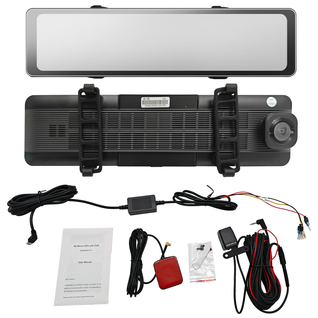 Upgraded 11.88'' Rear View Mirror Camera Mirror Dash Cam Front and Rear 1080P Backup Camera Full Touch Screen with Loop Recording, G-Sensor Night Vision 170° Wide Angle