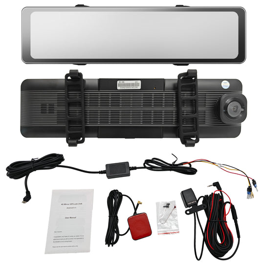Upgraded 11.88'' Rear View Mirror Camera Mirror Dash Cam Front and Rear 1080P Backup Camera Full Touch Screen with Loop Recording, G-Sensor Night Vision 170° Wide Angle