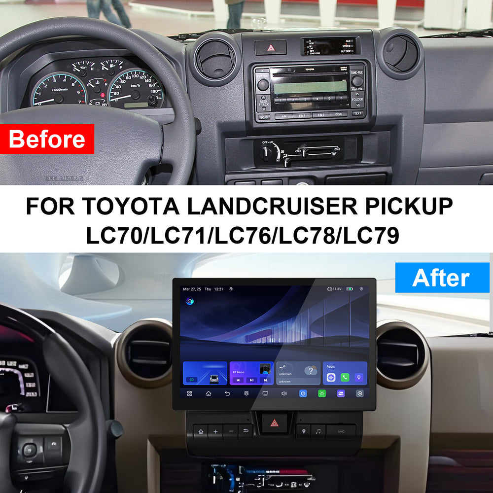 11.8" Android Car Radio for Toyota Land Cruiser LC76 LC70 LC75 LC79 GPS Navigation Stereo DSP 2 din bluetooth Carplay Head Unit