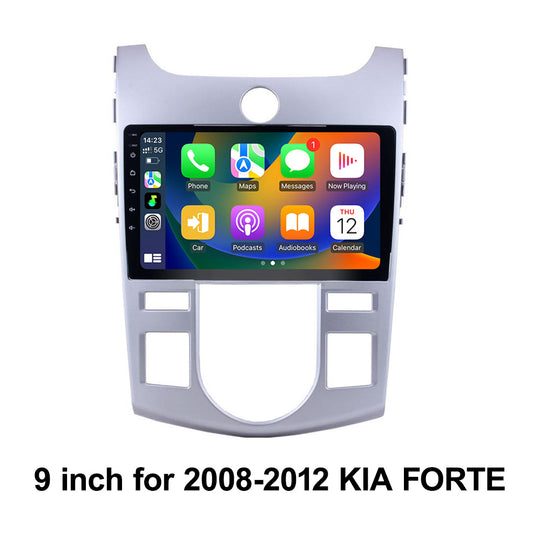 9 Inch Touch Screen for for 2008-2012 KIA FORTE AT Auto Air-Conditioner Radio, Android Car Stereo with Carplay Android Auto in Dash GPS Navigation Bluetooth WIFI FM Steering Wheel Controls
