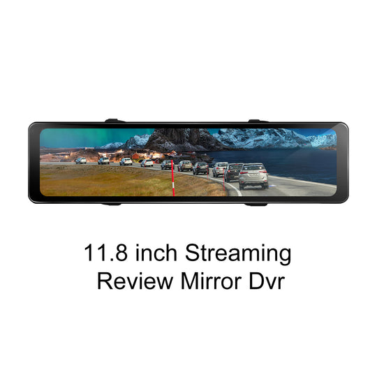 Upgraded 11.88'' Rear View Mirror Camera Mirror Dash Cam Front and Rear 1080P Backup Camera Full Touch Screen with Loop Recording, G-Sensor Night Vision 170° Wide Angle