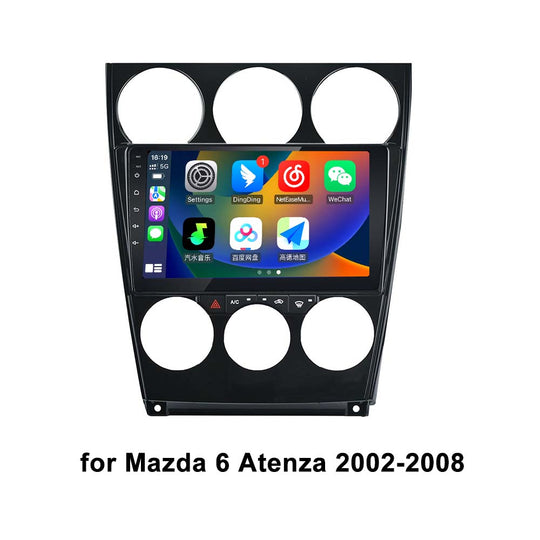 9 Inch Touch Screen for Mazda 6 Atenza 2002-2008 Radio, Android Car Stereo with Carplay Android Auto in Dash GPS Navigation Bluetooth WIFI FM Steering Wheel Controls