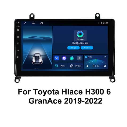 9 Inch Touch Screen for Toyota Hiace H300 6 GranAce 2019 - 2022 Radio, Android Car Stereo with Carplay Android Auto in Dash GPS Navigation Bluetooth WIFI FM Steering Wheel Controls