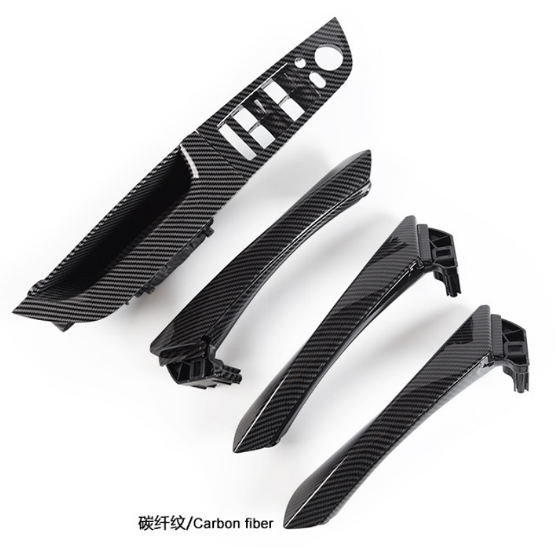 For BMW 3 Series 2004-2012 E90. E91. E92 Inner Handle Seven-Piece Set, Left-Hand Drive Version Interior Door Pull Handle Replace Cover Car Door Handle