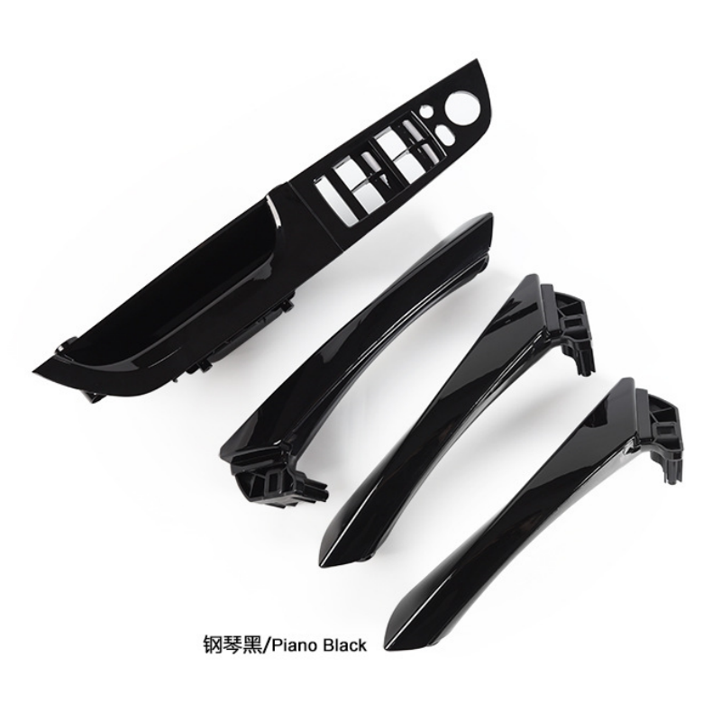 For BMW 3 Series 2004-2012 E90. E91. E92 Inner Handle Seven-Piece Set, Left-Hand Drive Version Interior Door Pull Handle Replace Cover Car Door Handle