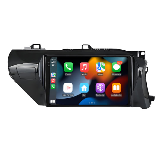 10 Inch Touch Screen for Toyota Hilux 2015-2020 Radio, Android Car Stereo with Carplay Android Auto in Dash GPS Navigation Bluetooth WIFI FM Steering Wheel Controls
