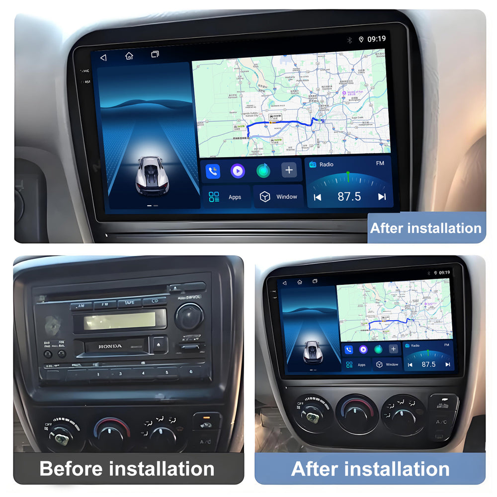 9.5 Inch 2K Touch Screen for Honda CR-V 1997 1998 2000 2001 Radio, Android Car Stereo with Carplay Android Auto in Dash GPS Navigation Bluetooth WIFI FM Steering Wheel Controls