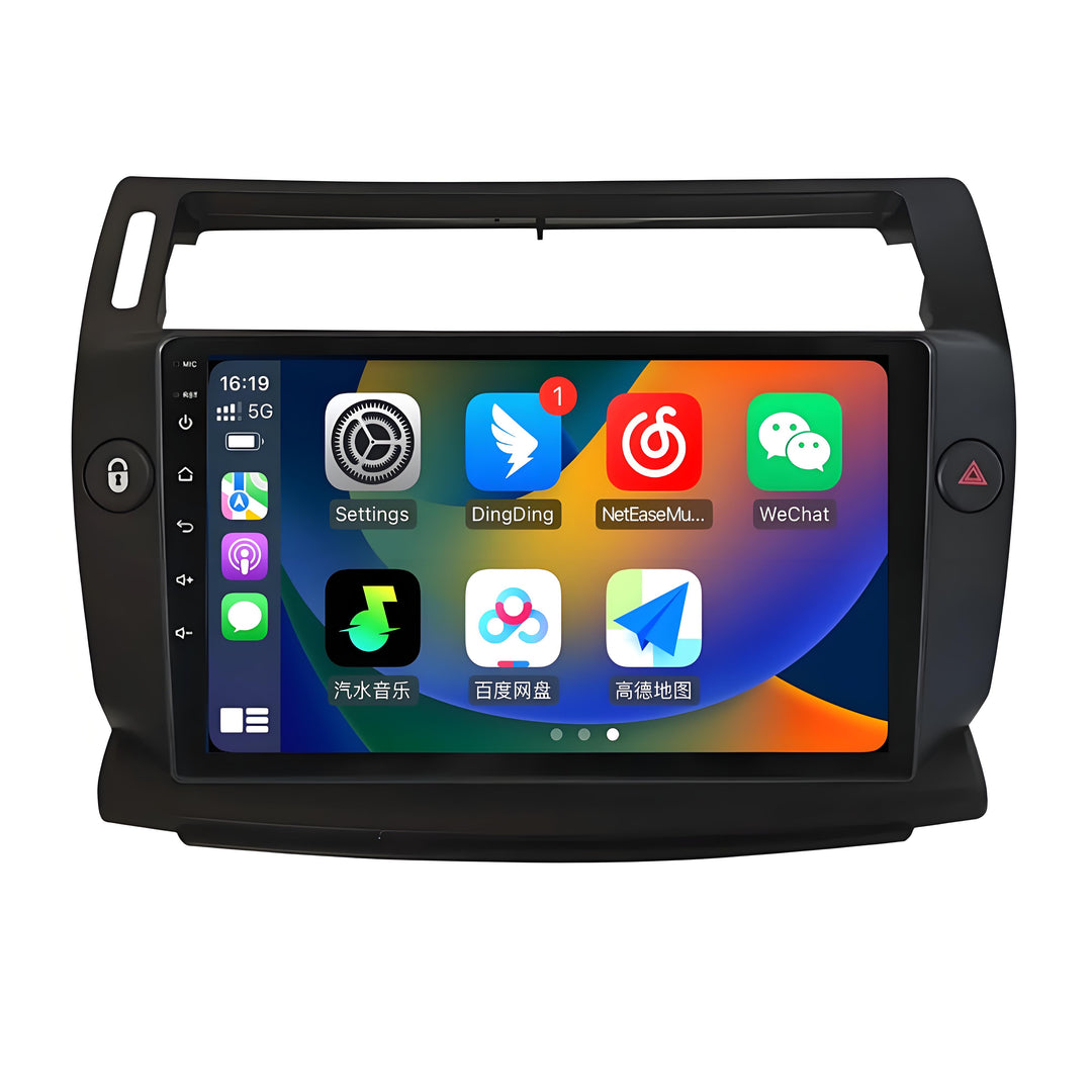 9.5 Inch 2K Touch Screen for Citroen C4 2004-2014 Radio, Android Car Stereo with Carplay Android Auto in Dash GPS Navigation Bluetooth WIFI FM Steering Wheel Controls