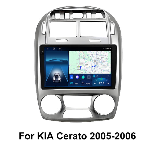 9 Inch Touch Screen for KIA Cerato 2005-2006 Radio, Android Car Stereo with Carplay Android Auto in Dash GPS Navigation Bluetooth WIFI FM Steering Wheel Controls