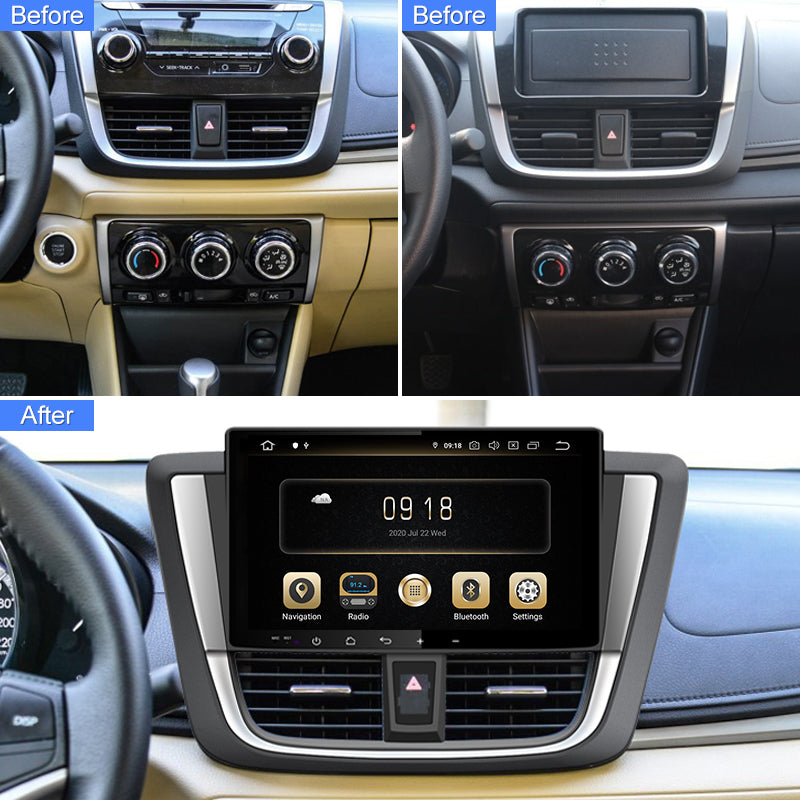 10.1" Android Touch Screen Car Stereo For Toyota Vios 2017-/Yaris Sedan 2016- Multimedia Video Player Autoradio GPS Navigation