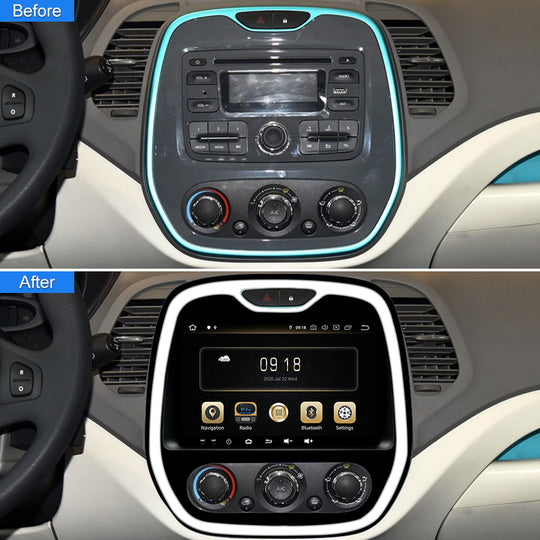 Ainavi Car Radio For Renault Captur /CLIO /Samsung QM3 2011- Manual A/C Wireless Carplay multimedia Android Auto 4G 2Din