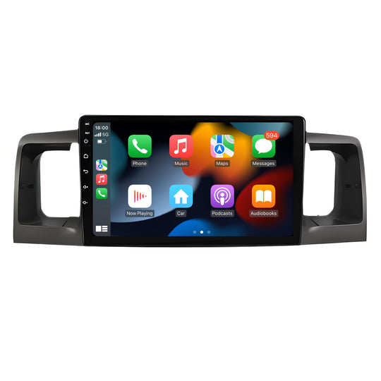 9 Inch Touch Screen for Toyota Corolla 2000 2004 E120 Radio, Android Car Stereo with Carplay Android Auto in Dash GPS Navigation Bluetooth WIFI FM Steering Wheel Controls