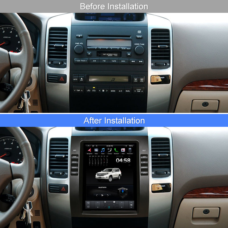 KSPIV 10.4 Inch Car Multimedia Radio Player For TOYOTA PRADO 2002-2009 LEXUS GX460 Vertical Screen GPS Navigation