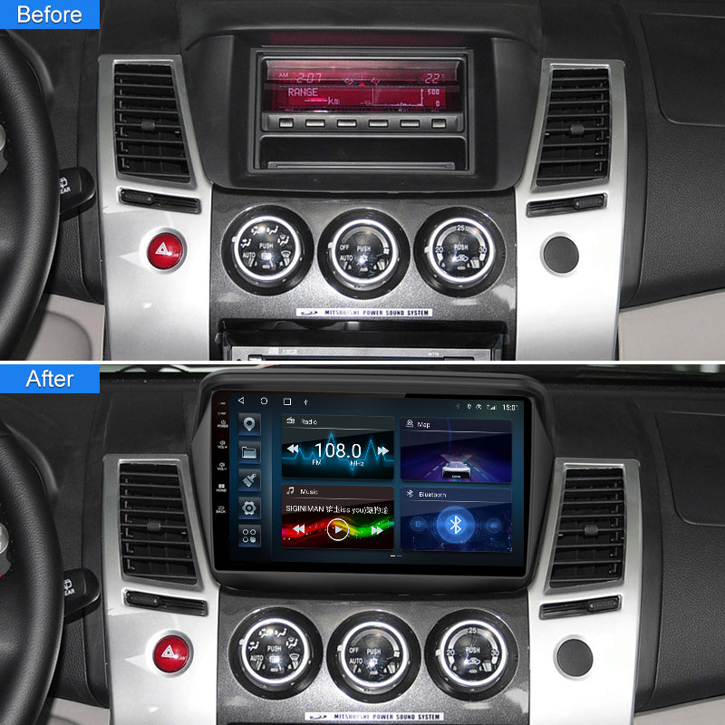 2 Din Android  Car Radio For MITSUBISHI PAJERO SPORT Montero Nativa Sport Pajero Dakar 2008- Multimedia Player Carplay Stereo DVD GPS