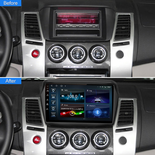 2 Din Android  Car Radio For MITSUBISHI PAJERO SPORT Montero Nativa Sport Pajero Dakar 2008- Multimedia Player Carplay Stereo DVD GPS