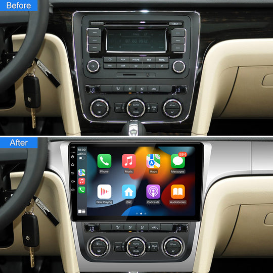 10.1" For VW B7 2010-2015 Car Radio Carplay  Multimedia Android 13 Auto Qualcomm GPS Stereo Video Player 2din
