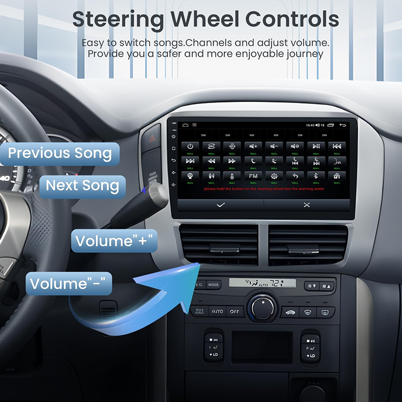 9 Inch Car Stereo Radio for Honda Pilot 2006- Wireless Carplay Android Auto GPS Navigation WIFI 4G Multimedia Player Head Unit