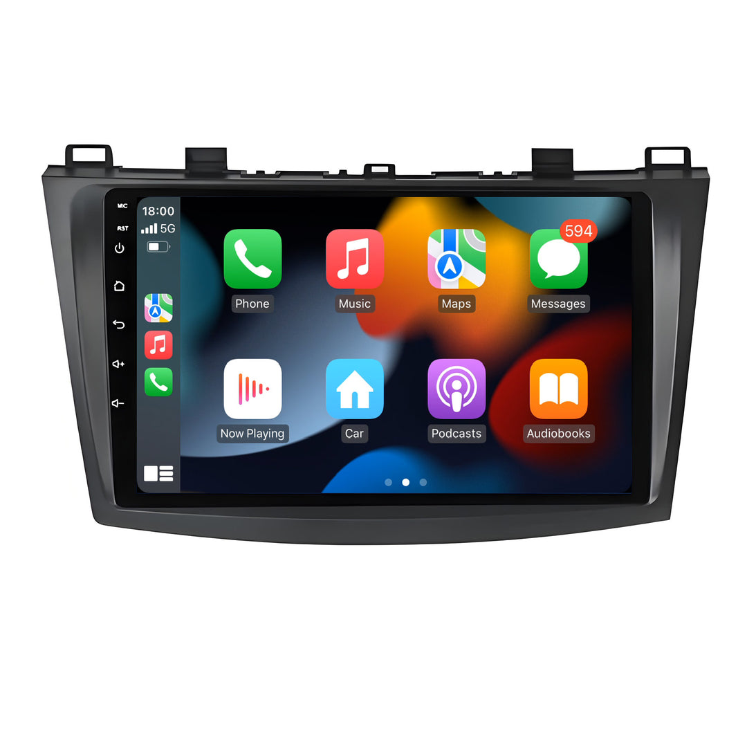9 Inch Touch Screen for Mazda 3 2010-2012 Radio, Android Car Stereo with Carplay Android Auto in Dash GPS Navigation Bluetooth WIFI FM Steering Wheel Controls