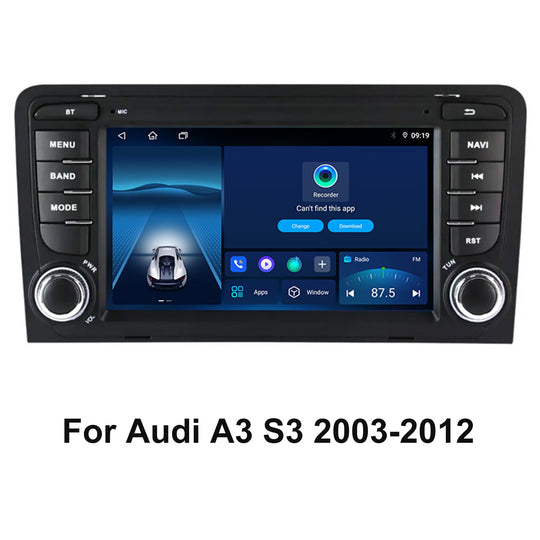 7 Inch Touch Screen for Audi A3 S3 2003-2012 Radio, Android Car Stereo with Carplay Android Auto in Dash GPS Navigation Bluetooth WIFI FM Steering Wheel Controls