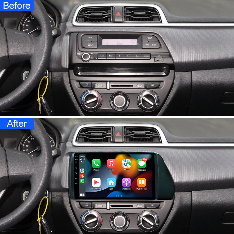 9" QLED Screen Android 10 Car Radio Multimedia Video Player Navigation GPS For Hyundai Verna Reina  2017