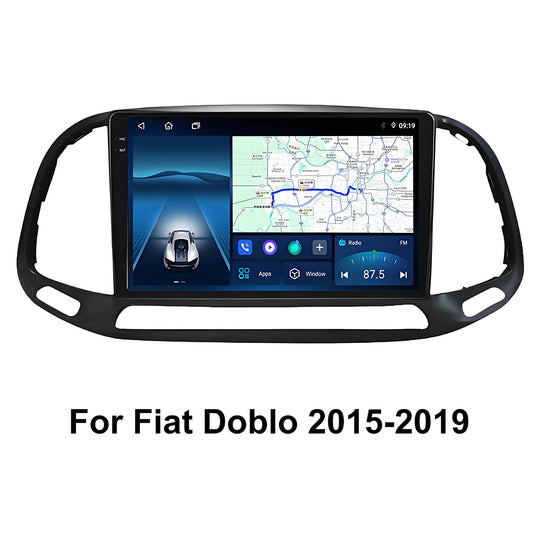 9.5 Inch 2K Touch Screen for Fiat Doblo 2015-2019 Radio, Android Car Stereo with Carplay Android Auto in Dash GPS Navigation Bluetooth WIFI FM Steering Wheel Controls