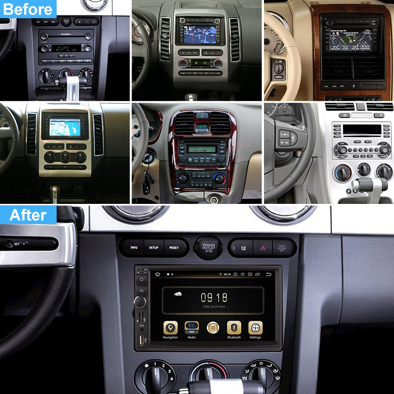 Universal 7 Inch 2 Din Android Car Multimedia Player Touch Screen In-Dash GPS Navigation Autoradio Carplay BLT/WiFi/DSP Headunit