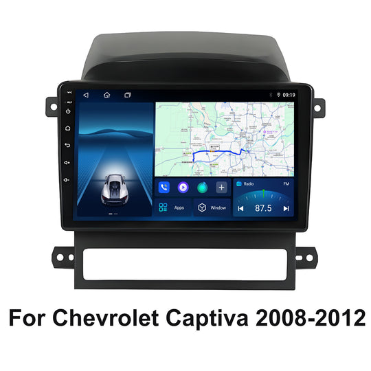 9 Inch Touch Screen for Chevrolet Captiva 2008-2012 Radio, Android Car Stereo with Carplay Android Auto in Dash GPS Navigation Bluetooth WIFI FM Steering Wheel Controls