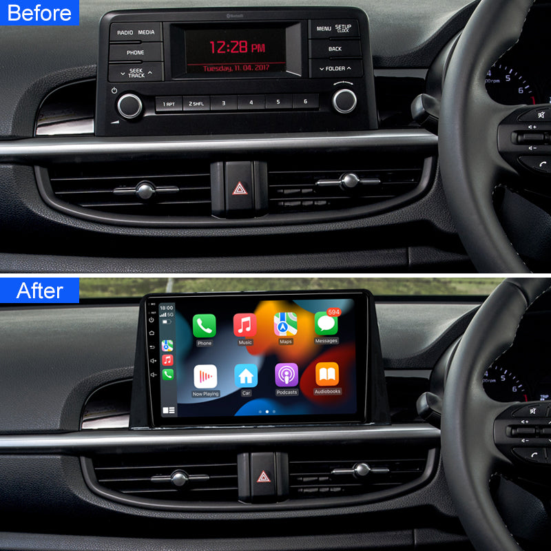 Android 9 For Kia Morning 3 Picanto 2017 Car Radio Multimedia Video Player Navigation GPS Touch Screen QLED Touch Screen