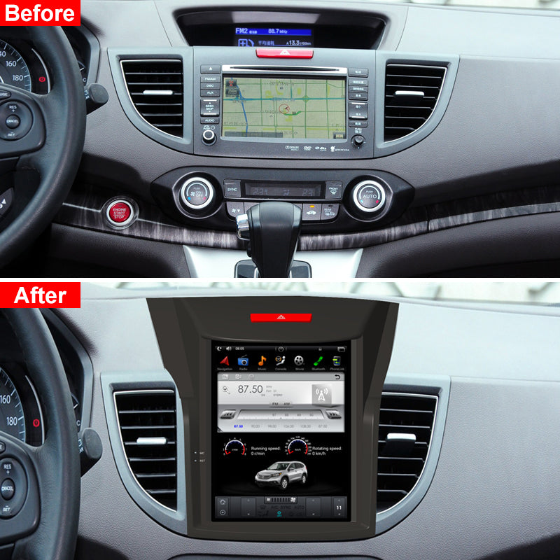 KSPIV 10.4 Inch Android Tesla Vertical Screen Car Radio For HONDA CRV 2012- / 2015- GPS Navigation Bluetooth Wifi Central Devices With Touch Screen