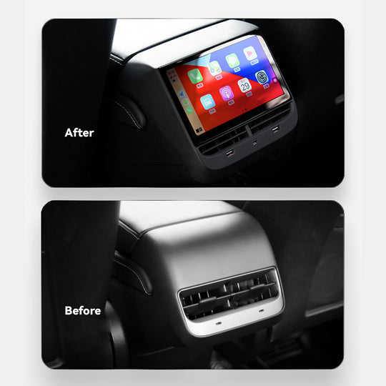 KSPIV Android 12 Rear Display Panel For Tesla Model 3 Model Y 7 Inch Touch Screen Air Conditioner Control Multimedia Player CarPlay