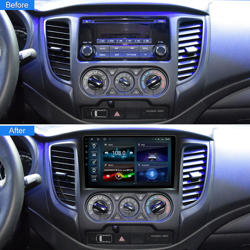 Android 2K Screen Car Radio For Mitsubishi L200 Triton Strakar (Portugal) 2015- Manual A/C Carplay Navigation Multimedia Player 2 Din DVD Stereo