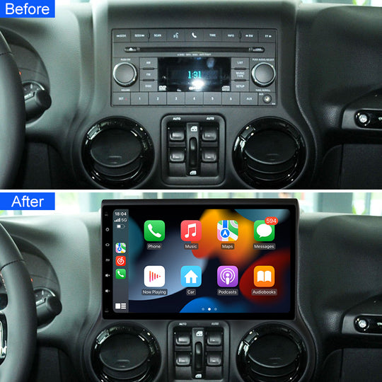 KSPIV 10.1 Inch Car Radio For Jeep Wrangler 2015  2Din Android Octa Core Car Stereo DVD GPS Navigation Player QLED Screen Carplay