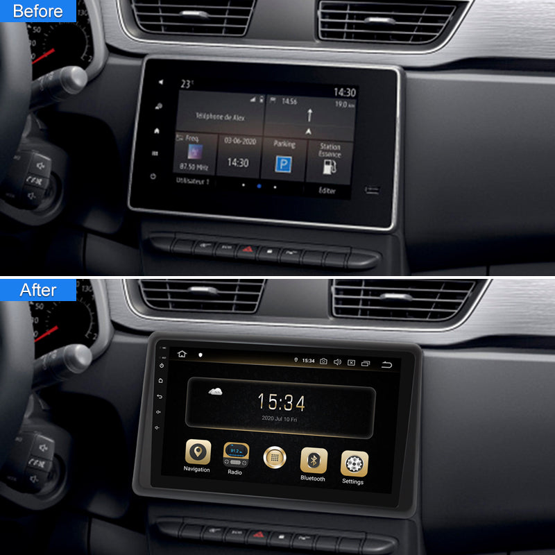 9 inch Car Radio Video Multimedia Player for Renault Express 2021- Android 13 GPS Navigation Carplay 360 Camera RDS