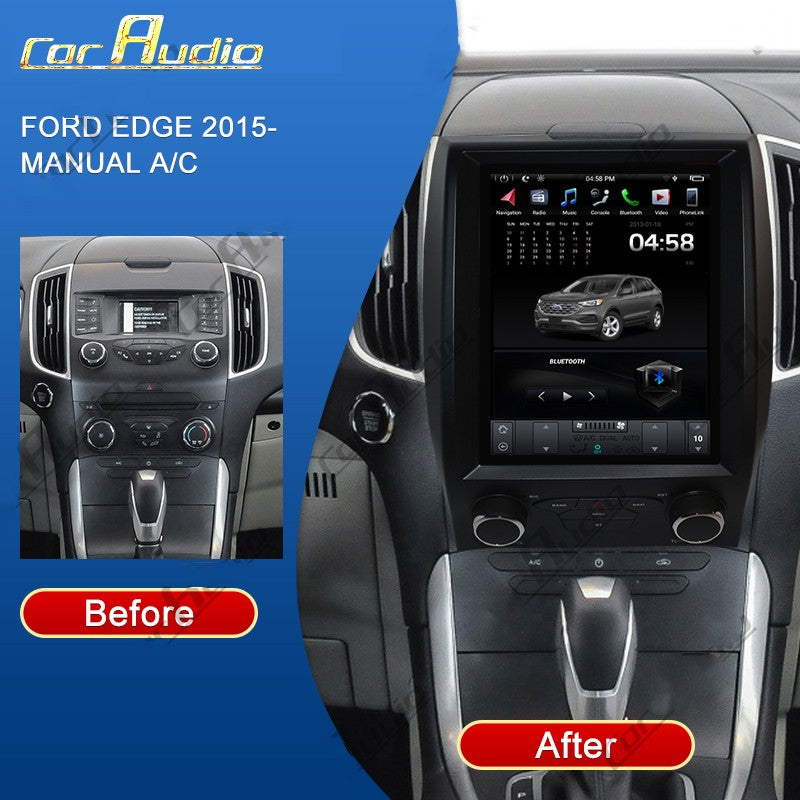 KSPIV Android 11 Car Radio Multimedia Head Unit for Ford Edge 2015- Manual A/C Auto 10.4‘’ IPS Screen GPS Navigation Video Player