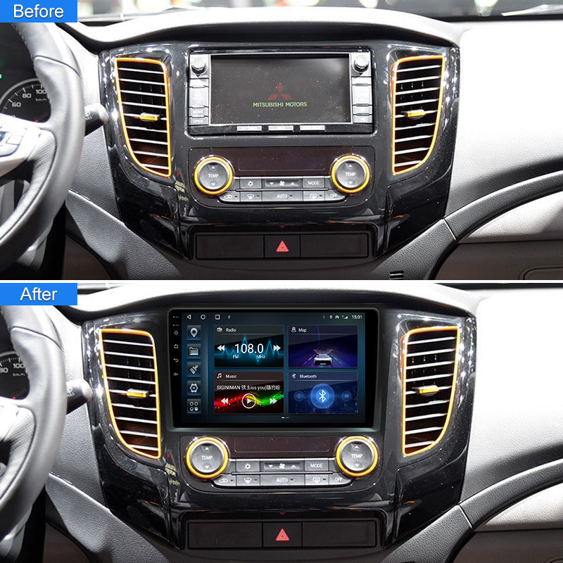 Android Car Radio For Mitsubishi L200 Triton Strakar (Portugal) 2015- AUTO A/C Carplay Navigation Multimedia Player 2 Din DVD Stereo Autoradio
