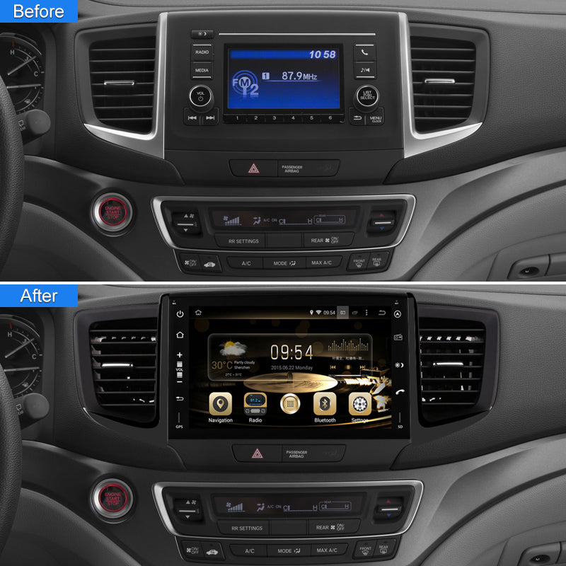 Android 8" Car GPS Radio For Honda PILOT 2015- CarPlay Auto LTE WiFi DAB DSP Stereo Head Unit