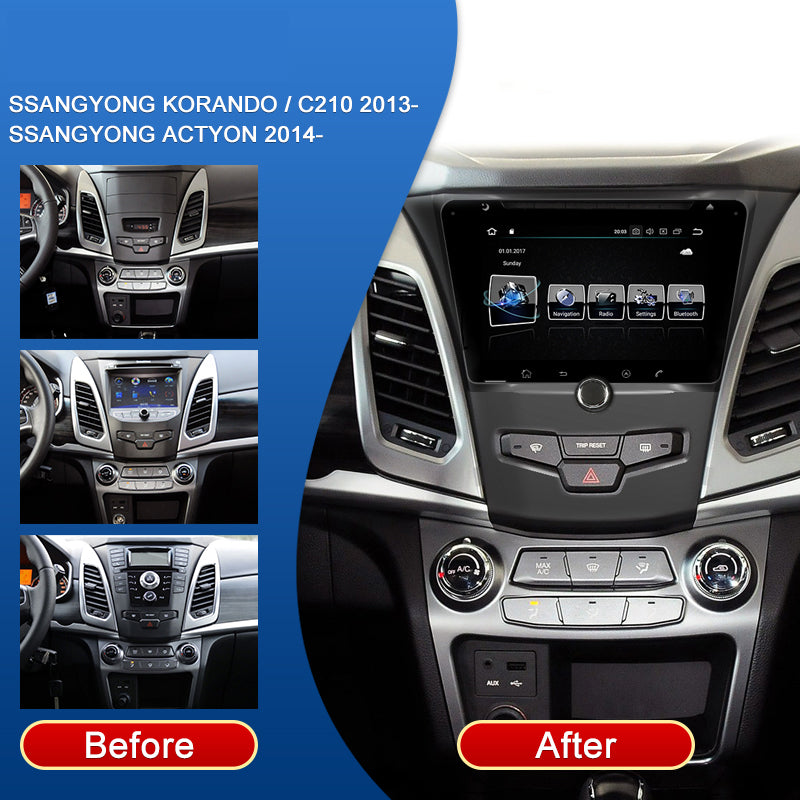 Android Octa Core bluetooth Car Radio Stereo For SSANGYONG KORANDO / C210 2013-/SSANGYO NG ACTYON 2014- Car GPS Navigation Multimedia Player