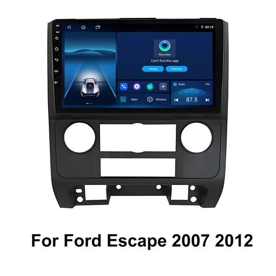 9 Inch Touch Screen for Ford Escape 2007 2012 Radio, Android Car Stereo with Carplay Android Auto in Dash GPS Navigation Bluetooth WIFI FM Steering Wheel Controls