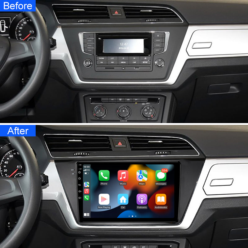 KSPIV 10.1 Inch Android 13 For VW Volkswagen Touran 2015 Car Radio ADAS Multimedia Autoradio Stereo WIFI SWC 4G RDS No 2din DSP