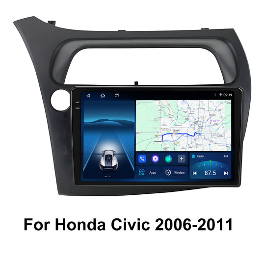 9 Inch Touch Screen for Honda Civic 2006-2011 Radio, Android Car Stereo with Carplay Android Auto in Dash GPS Navigation Bluetooth WIFI FM Steering Wheel Controls