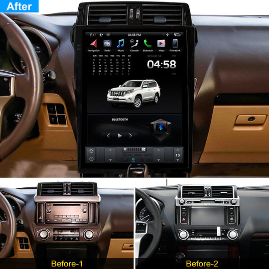 KSPIV Car Multimedia Stereo Player For TOYOTA PRADO / LC150 / PRADO 150 2014- Tesla Style Screen GPS Navigation Carplay Head Unit